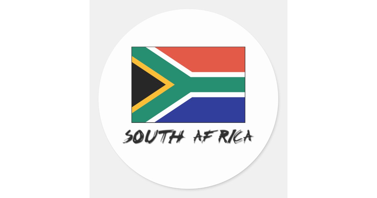 South Africa Flag Classic Round Sticker Zazzle 5857