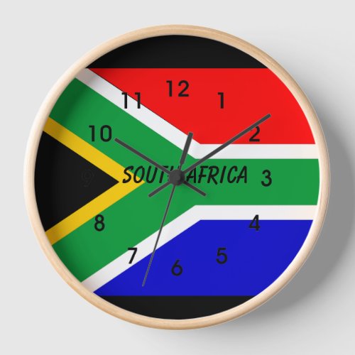 SOUTH AFRICA FLAG CLOCK