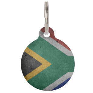South Africa flag-coat of arms Pet ID Tag