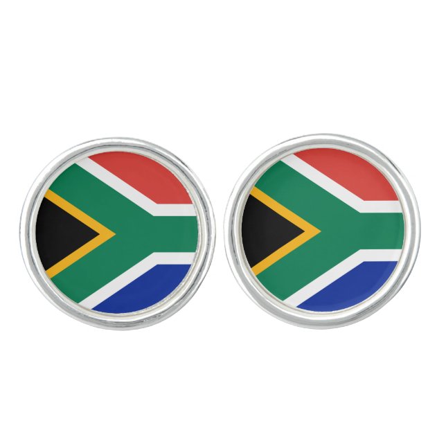 South Africa Flag Cufflinks (Front)