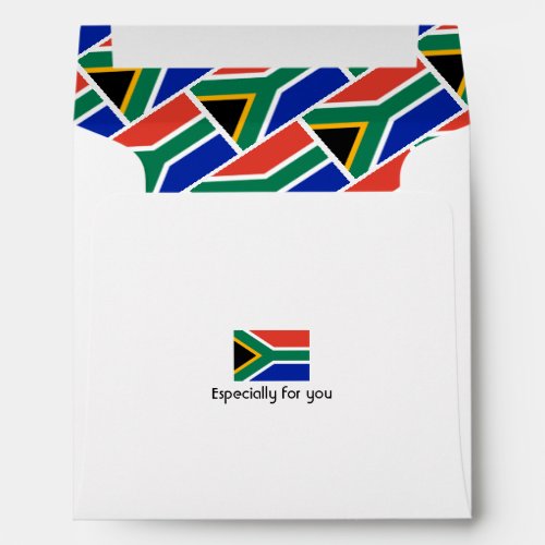 SOUTH AFRICA FLAG Custom Square Envelope
