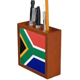 South Africa Flag Desk Organizer