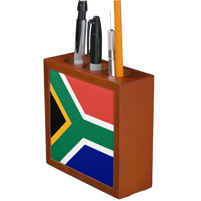 South Africa Flag Desk Organizer (In Situ)