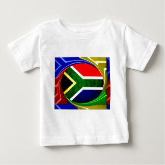 South Africa Flag: Dynamic Swirl Motif Baby T-Shirt