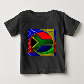 South Africa Flag: Dynamic Swirl Motif Baby T-Shirt