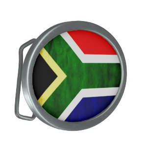 South Africa Flag: Dynamic Swirl Motif Belt Buckle