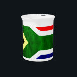 South Africa Flag: Dynamic Swirl Motif Beverage Pitcher<br><div class="desc">South Africa Flag: Dynamic Swirl Motif Celebrate the vibrant Rainbow Nation with the South Africa Flag: Dynamic Swirl Motif design, exclusively at the Achempong Zazzle online store! This striking and artistic piece beautifully captures the energy and rich symbolism of the South African flag. The artwork features the iconic national flag...</div>