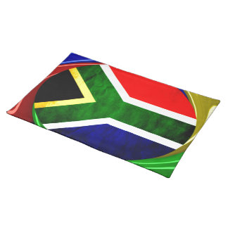 South Africa Flag: Dynamic Swirl Motif Placemat