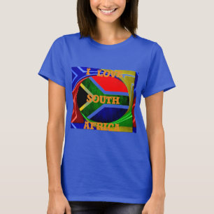 South Africa Flag: Dynamic Swirl Motif T-Shirt