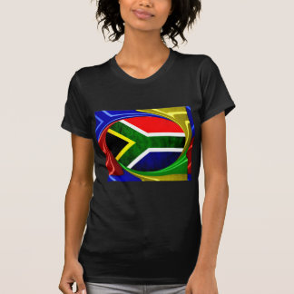 South Africa Flag: Dynamic Swirl Motif T-Shirt