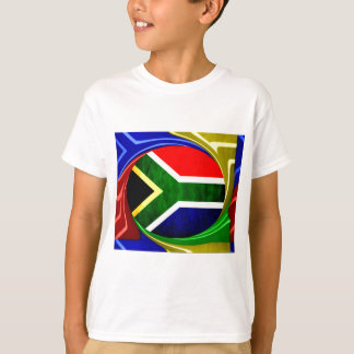 South Africa Flag: Dynamic Swirl Motif T-Shirt