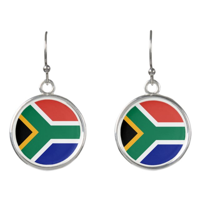 South Africa Flag Earrings (Front)