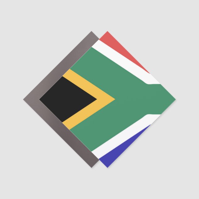 South Africa Flag Emblem Car Magnet (Front)