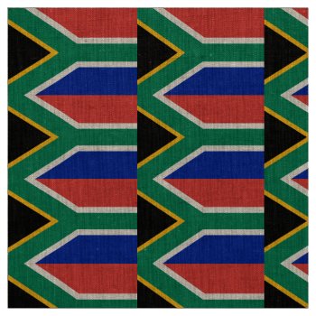 South Africa Flag Fabric by FlagGallery at Zazzle