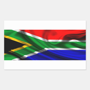 South Africa Flag Fabric Rectangular Sticker