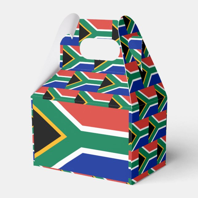 South Africa Flag Favor Boxes (Back Side)