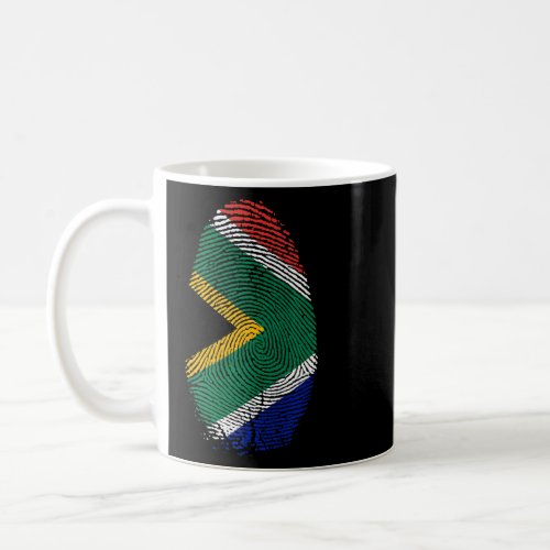 South Africa Flag Fingerprint DNA Gift South Afric Coffee Mug