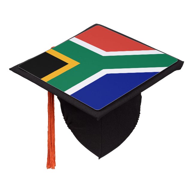 South Africa Flag Graduation Cap Topper (Angled)