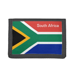 South Africa flag graphic on a Trifold Wallet