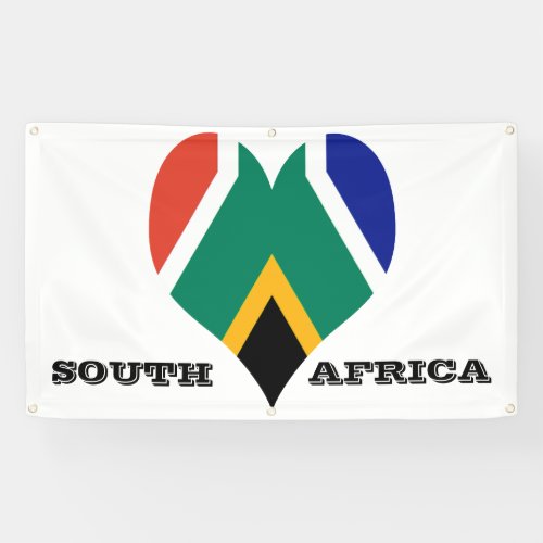 South Africa flag heart _ Bokke Banner