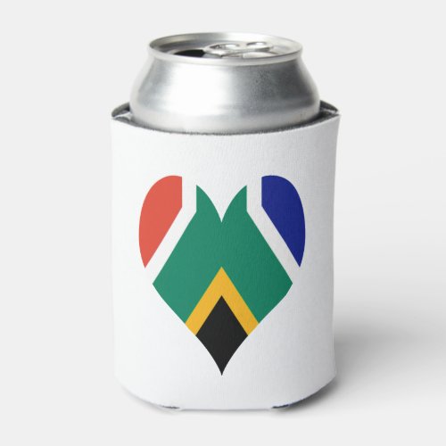 South Africa flag heart _ Bokke Can Cooler