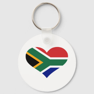 South Africa flag heart Keychain
