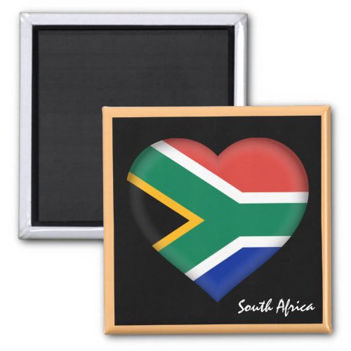 South Africa flag  Heart Pretoria holiday sports Magnet