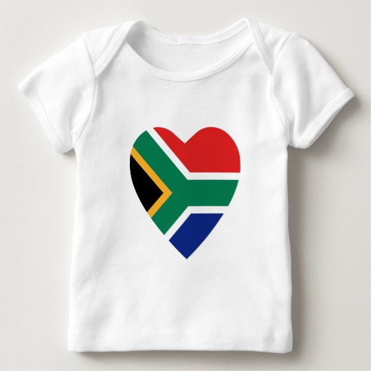 South Africa Flag Heart T Shirt 9926