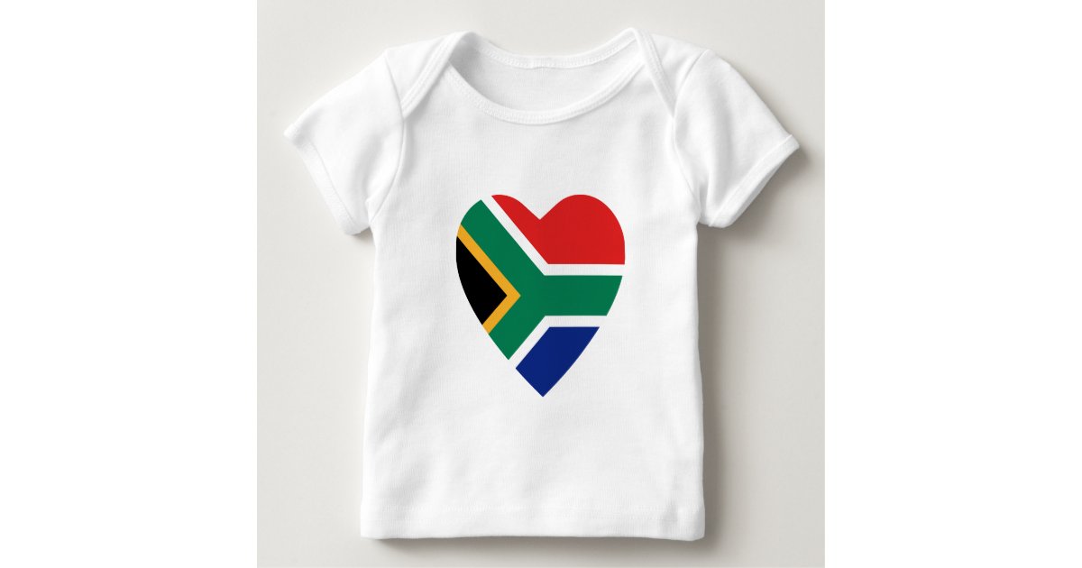 South Africa Flag Heart T Shirt Zazzle 5357