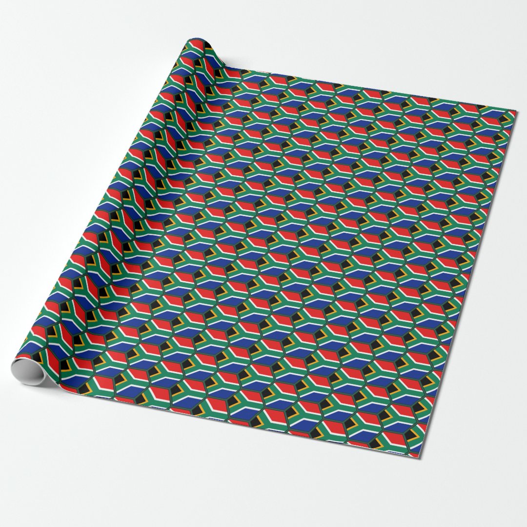 South Africa Flag Wrapping Paper Zazzle