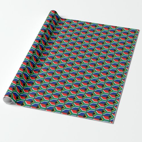 South Africa Flag Honeycomb Wrapping Paper