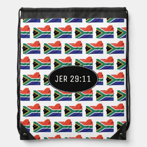 SOUTH AFRICA FLAG  JER 2911  South African Drawstring Bag