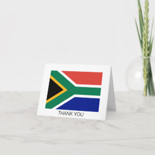 South Africa Flag Letterpress Thank You Card