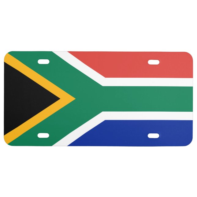 South Africa flag License Plate (Front)
