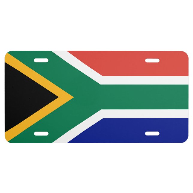 South Africa flag License Plate (Front)