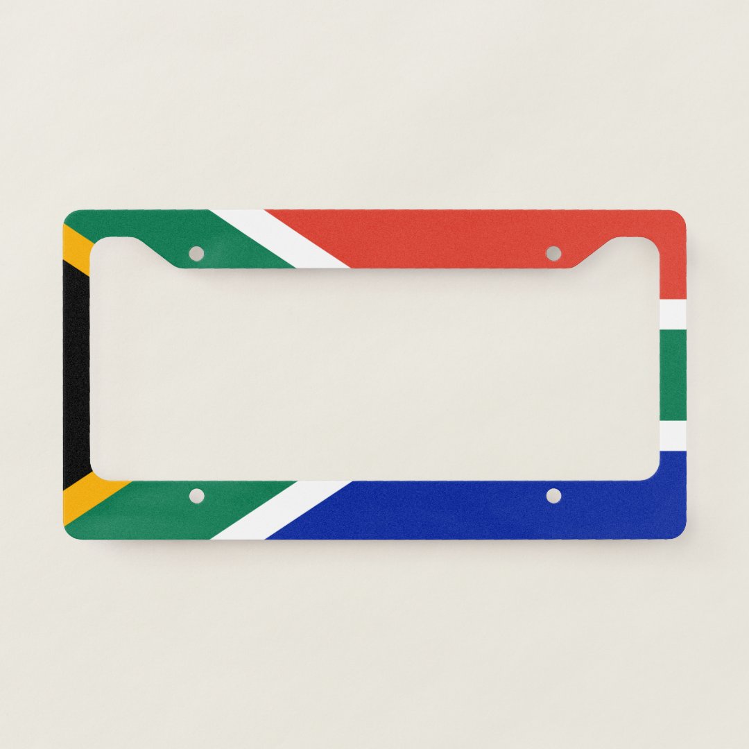 South Africa Flag License Plate Frame | Zazzle