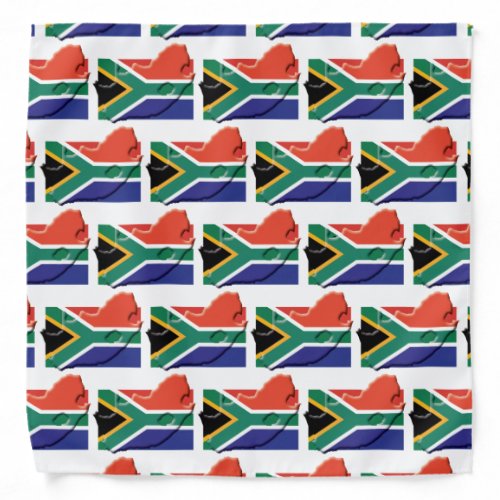 SOUTH AFRICA Flag Map Bandana