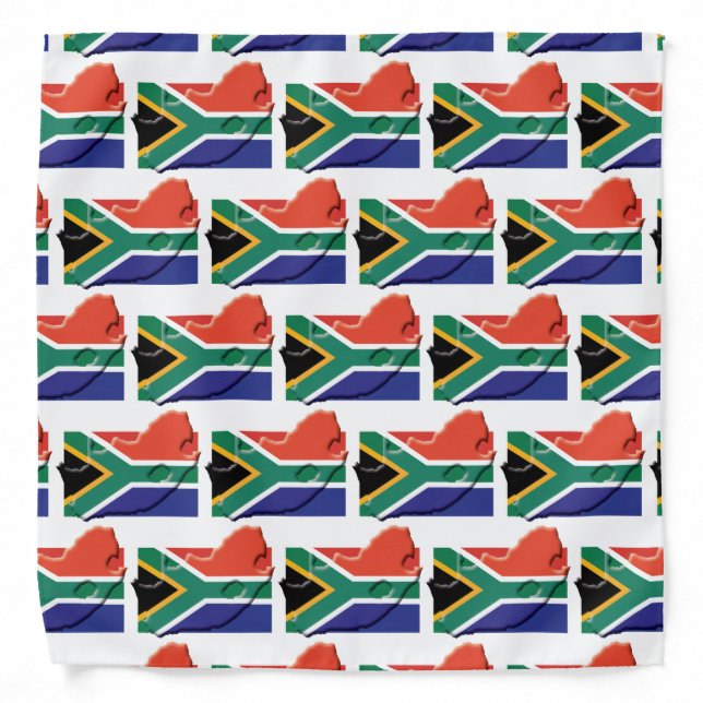 SOUTH AFRICA Flag Map Bandana (Front)