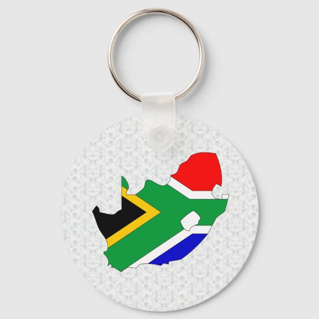 South Africa Flag Map full size Keychain (Front)