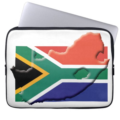 SOUTH AFRICA Flag Map Patriotic Computer Laptop Sleeve