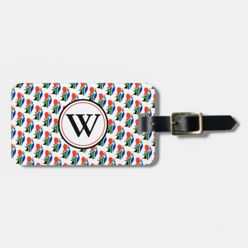 SOUTH AFRICA FLAG  Monogram  Proverbs 35_6 Luggage Tag