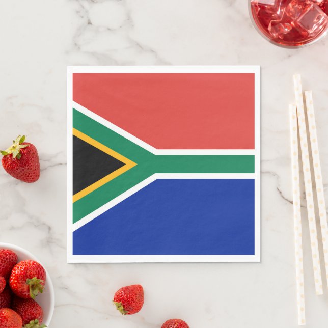 South Africa flag Napkins (Insitu)