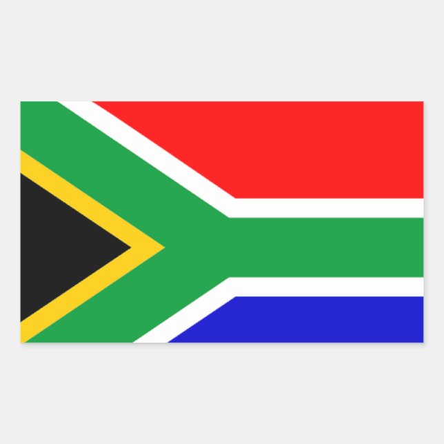 South Africa: Flag of South Africa Rectangular Sticker (Front)