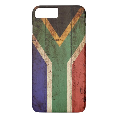 South Africa Flag on Old Wood Grain iPhone 8 Plus7 Plus Case
