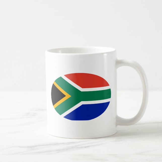 South Africa Flag Oval The MUSEUM Zazzle Gifts Coffee Mug (Right)