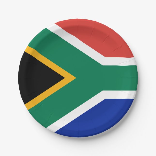 South Africa Flag Paper Plates (Front)