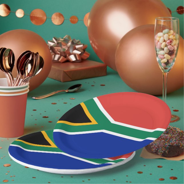 South Africa flag Paper Plates (Multi)