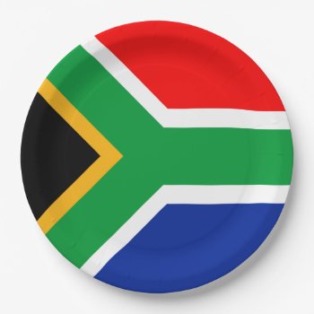 South Africa Flag Paper Plates by wowsmiley at Zazzle