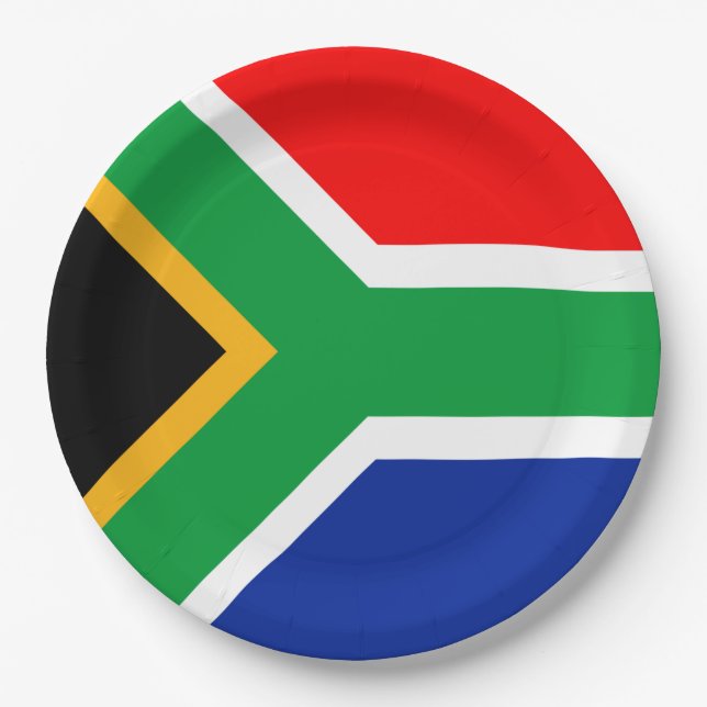 South Africa Flag Paper Plates (Front)
