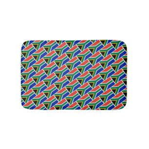 SOUTH AFRICA FLAG Patriotic Geometric Modern Bath Mat